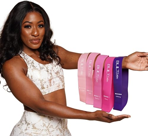 Mini bandas de resistencia de bucle de 5 niveles - Bandas de entrenamiento portátiles para piernas, brazos, glúteos, sentadillas, bandas elásticas y