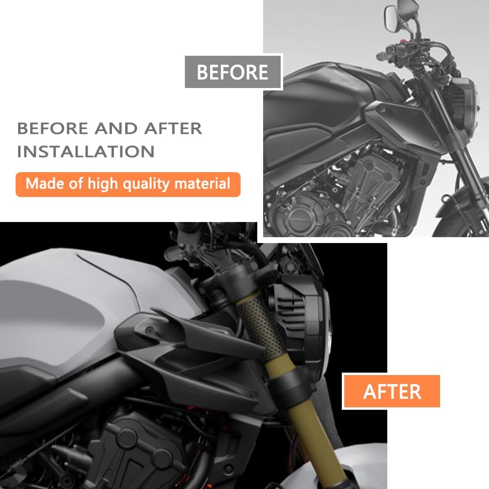 For CB650R cb650r 2023 2022 2021-2018 Accessories Fixed Wing Accessories Motorcycle Wing Side Spoiler Fairing Wing Side Downforce Exposed Spoiler