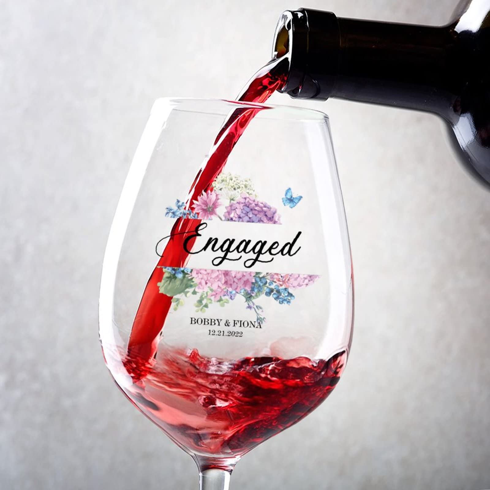 Verres à vin décoratifs 325 ml de dégustation pour mariage et fête des pères