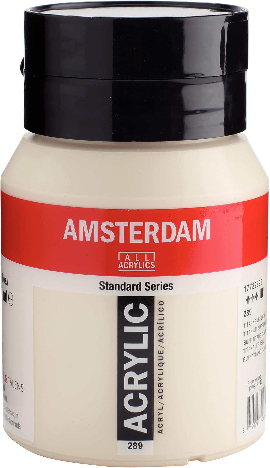 Amsterdam Standard Series Acrylic Jar 500 ml Titanium buff light 289 (17722892)