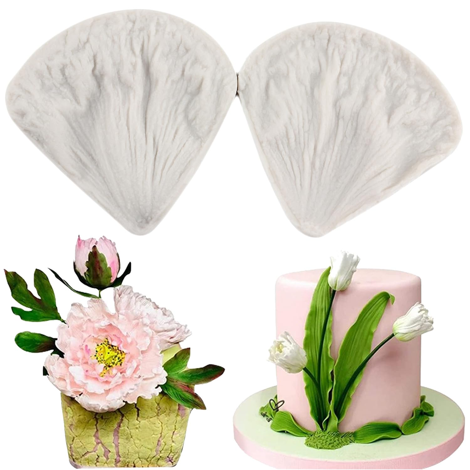 FMM Stampo Per Peonie – Set Di 4 Forme Per Petali, Decorazioni Per Torte, 16-45 Mm