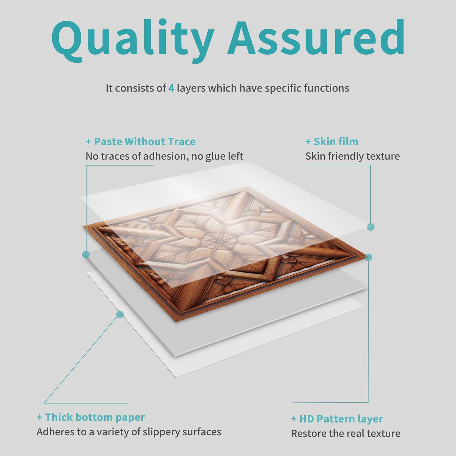 24PCS Removable Self Adhesive Tile Sticker Peel and Stick Backsplash PVC Art Wall Tiles Decal for Kitchen Bathroom Decor 5.91 x 5.91 inch,Brown Hzw-las-06 5.91 x 5.91 inch