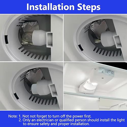 Miniatura 7 de KEI D34L - Bombilla para refrigerador de 4 W, bombilla de repuesto para refrigerador de 35 W, base mediana E26E27, apta para congelador Frigidaire