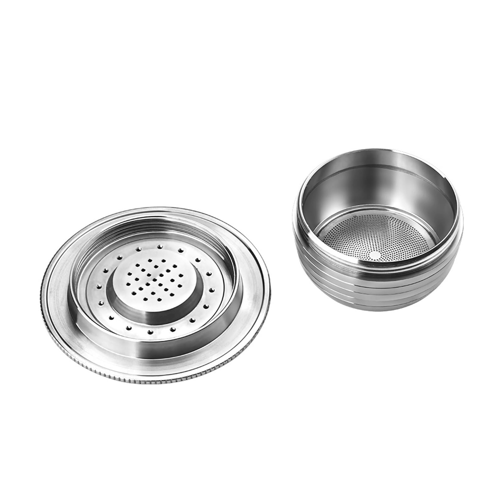 Cápsulas De Café De Acero Inoxidable Reutilizable For Cafetera, Cápsulas Recargables(2PCS)