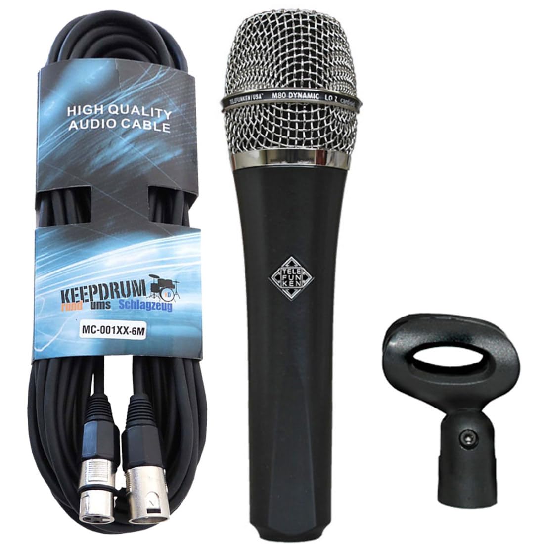 Telefunken M80 - Microfono dinamico standard + cavo microfono XLR