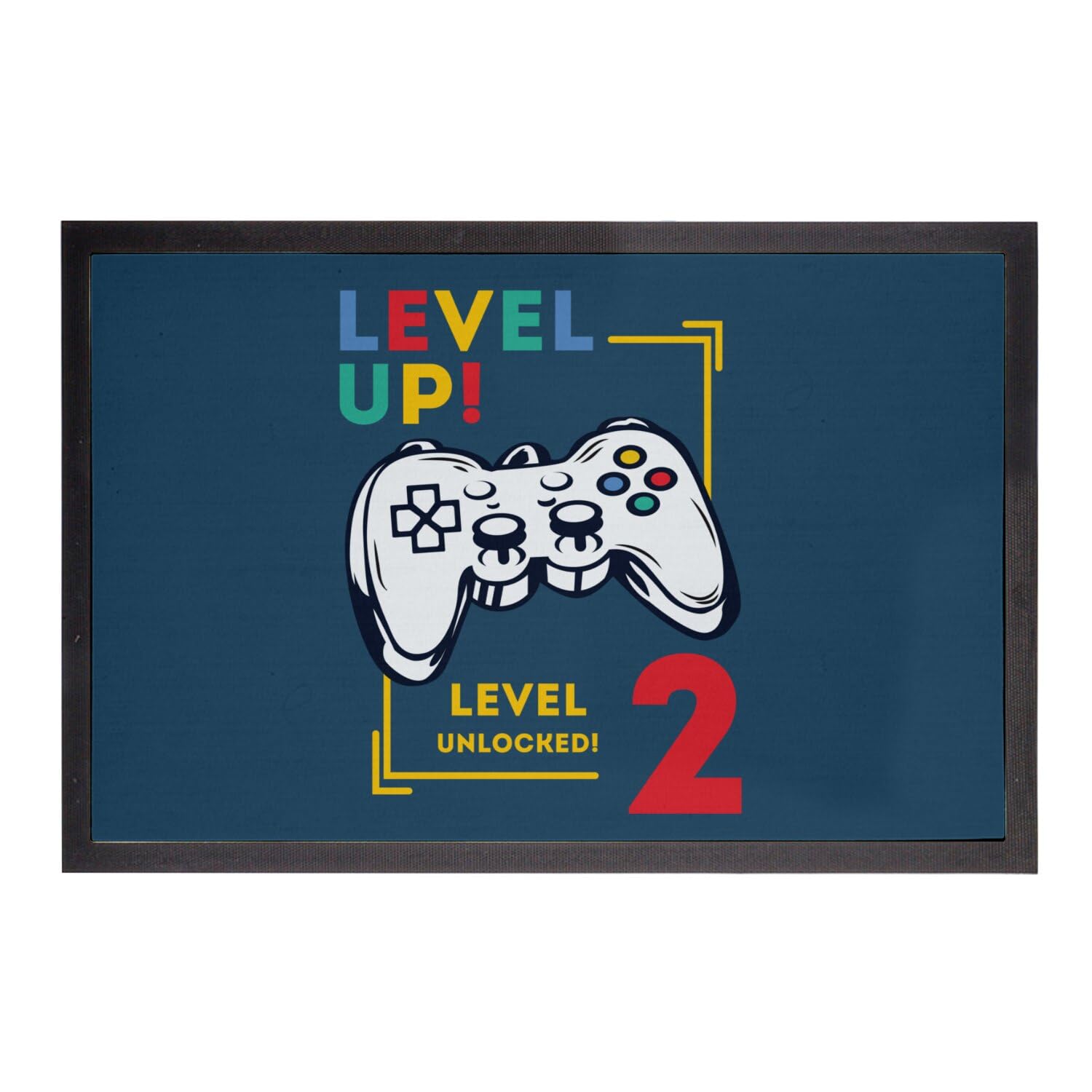 Paillasson bleu anti-poussière 75x50cm pour chambre d'enfant passionné de jeux
