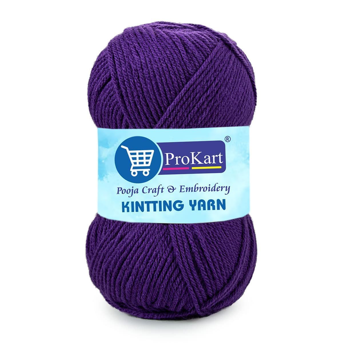 ProKart Premium 4-Ply Woolen Knitting Yarn | 100g Dark Purple Soft Hand Crochet Wool for Sweaters, Scarves, Hats, Baby Clothes & DIY Crafts (1 Ball x 100 Grams) - PRO09