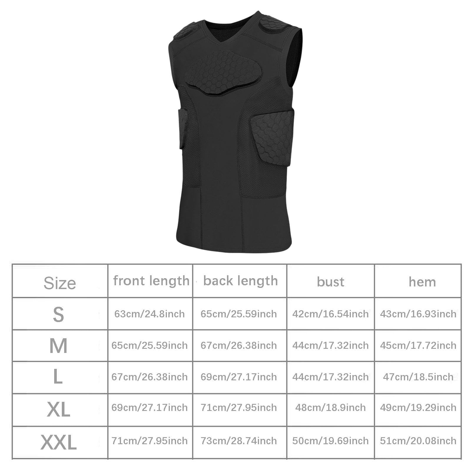 kowaku Brust-Rippenschutz für Herren, Kompressionsshirt, Ausrüstung, vielseitiger Brustschutz für Training, Baseball, Fußball, Basketball