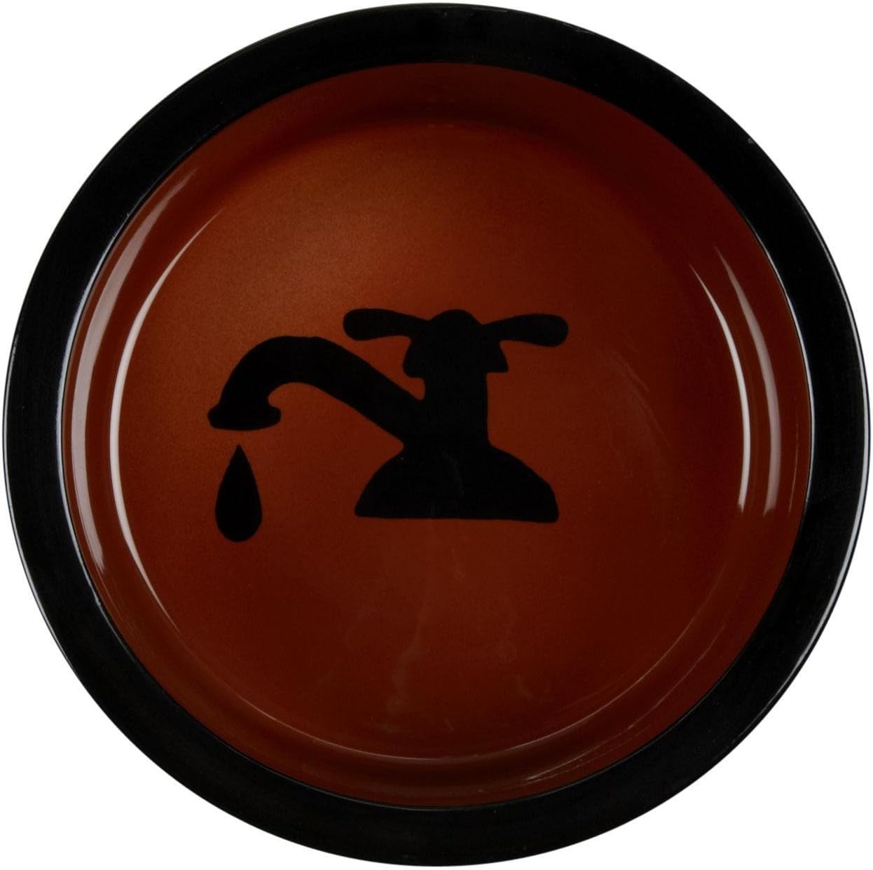 Pet Supplies Melia Pet Tap Ceramic Dog Bowl Brown Large