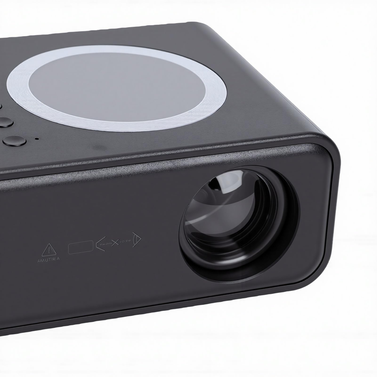 Sxhlseller Mini Proyector, 1080P WiFi 6 Bluetooth 5.0 Proyector de Cine en Casa con 15000 Flujo Luminoso 0.9:1 de Tiro Corto para Juegos de Películas en Interiores y Exteriores (Enchufe de la UE)