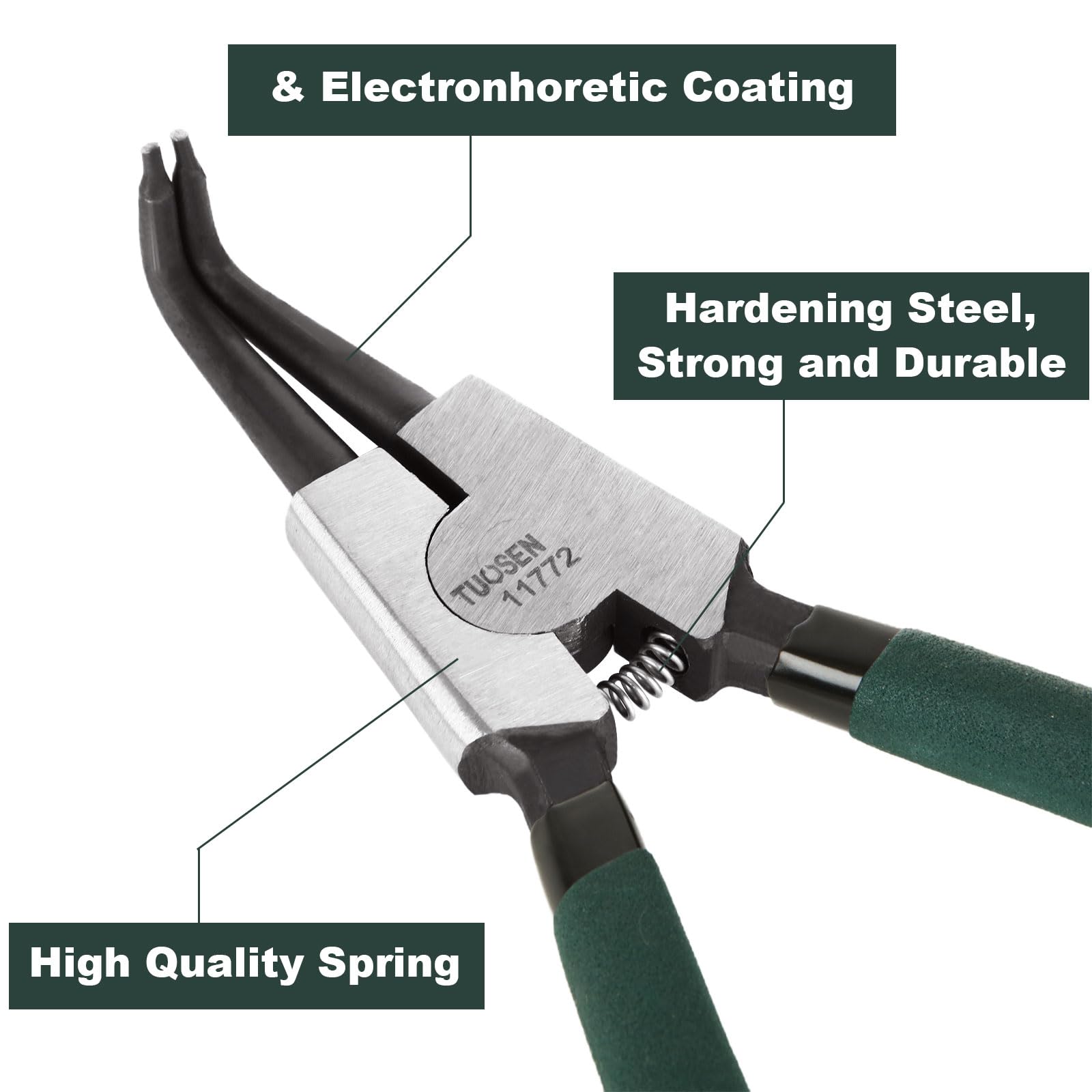 Pince à Circlips, Anneau élastique, Mâchoire Interne Courbée, Outil