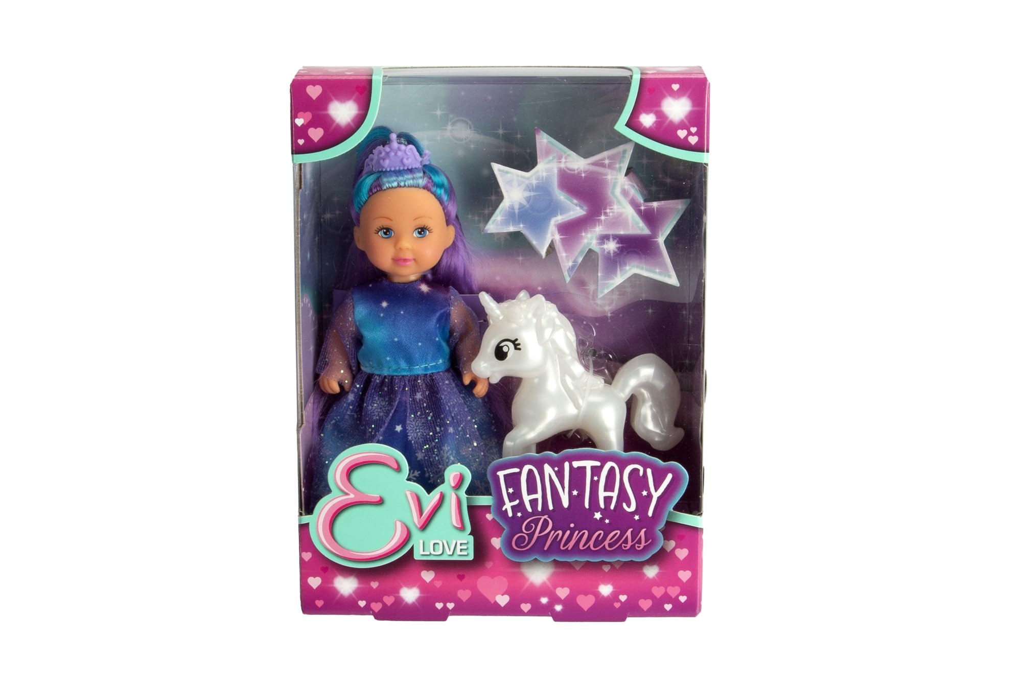 Simba 105733211 Evi Love Con Unicorno | Fatina E Amico Unicorno Viola | Giocattolo Per Bambine | Fatina Evi