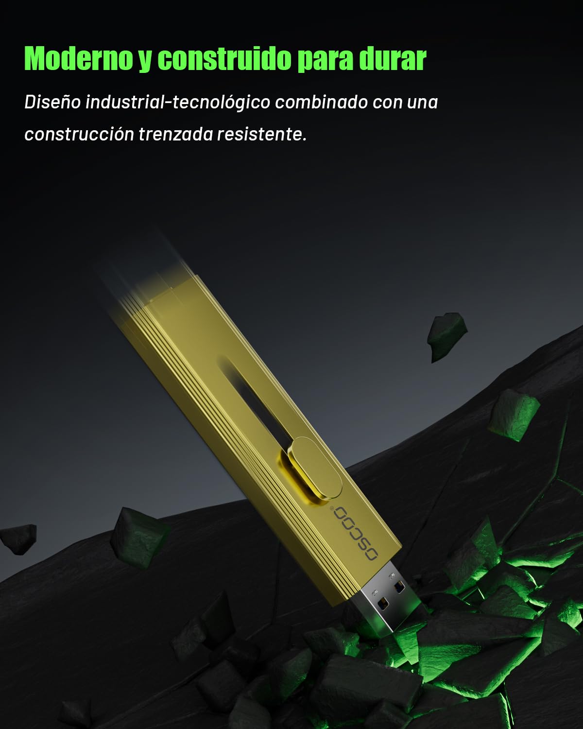 SSD Portátil 512GB – Unidad Flash USB 3.2 Gen 2 de Alta Velocidad con USB-C & USB-A, hasta 1100MB/s, SSD Externa para PS5, iPhone, Android, MacBook, portátil Windows