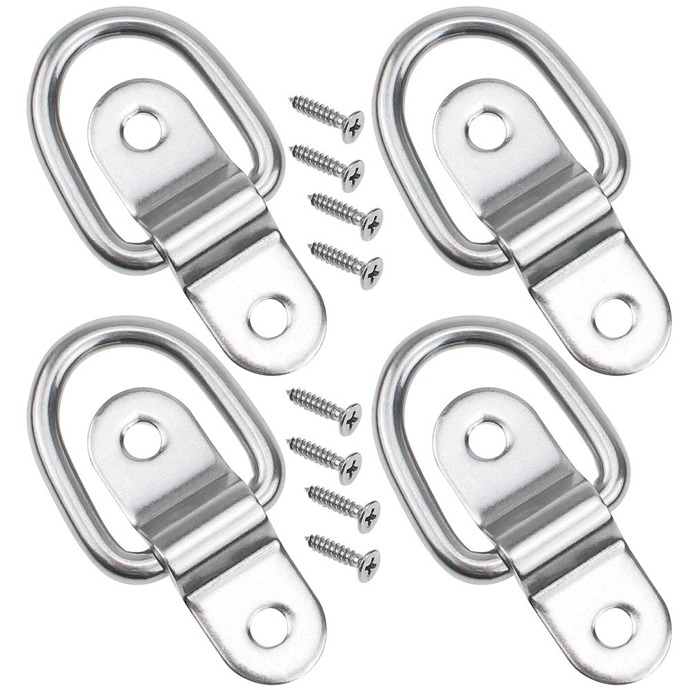 Buy CYUaoao D Ring Tie Downs 4Pcs Heavy Duty Lashing Rings D Ring with
