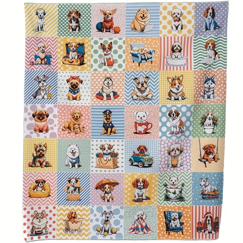 Lalikul Fabrics Dogs. Cotton Charm Packs, Fat Quarters Bundl