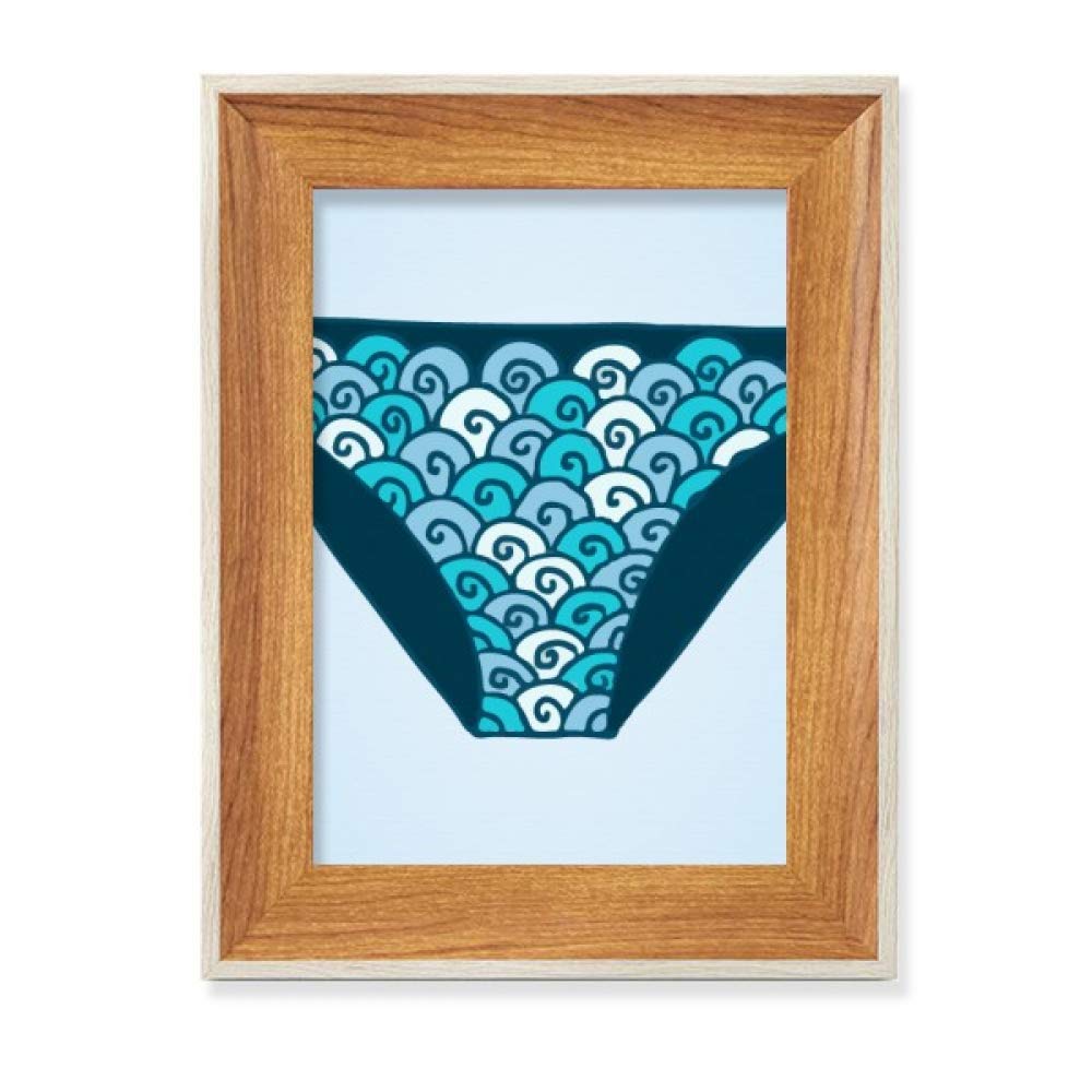 Cadre de photo en bois de bureau illustration maillot bleu tableau art