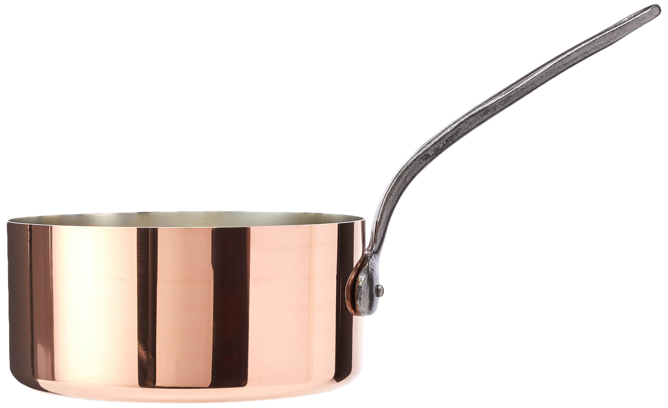 Baumalu 201026 Casserole en Cuivre et Manche en Fonte - 20 cm, Orange