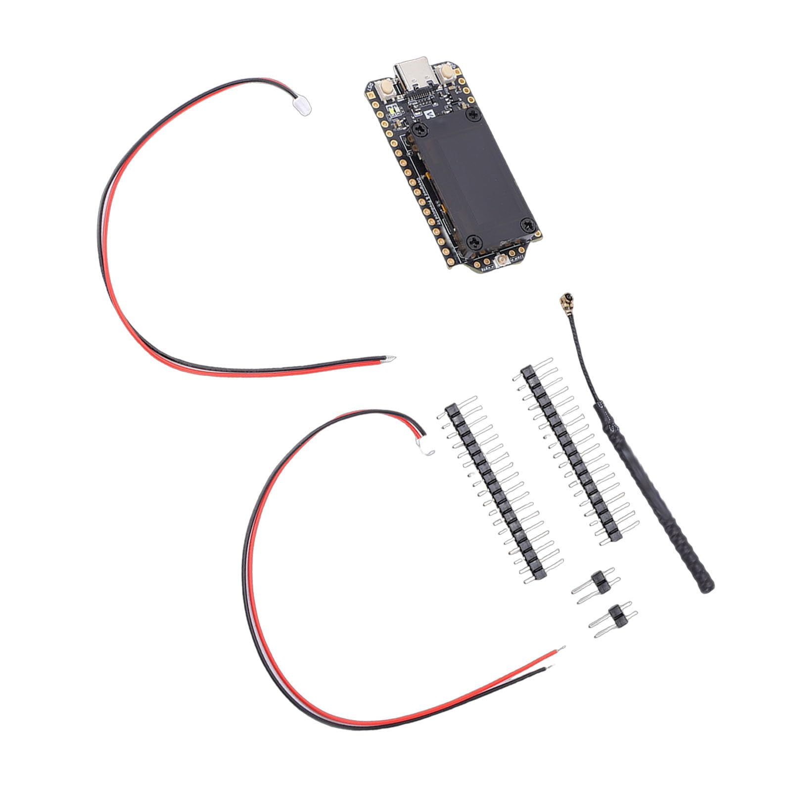 Fabater Placa de Desarrollo con Pantalla, Chip S3R2 Actualizado V4 2 MB PSRAM 16 MB Flash Pantalla de 0,96 Pulgadas WiFi Lora de Largo Alcance, Placa de Desarrollo S3R2 con Panel Solar GPS para Hogar