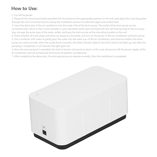 Miniatura 3 de Bomba de aire acondicionado, bomba silenciosa de aire acondicionado 110240V 5060HZ Piezas de ensamblaje del sistema de condensado para piezas de