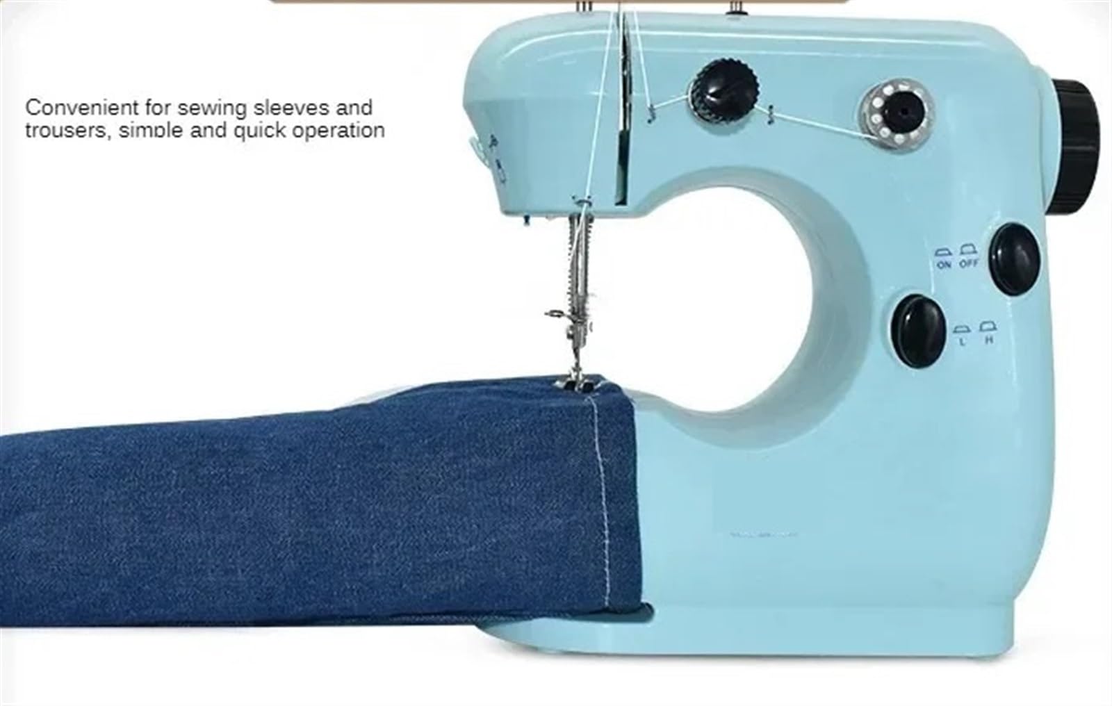 Máquina de coser portátil, minimáquina de coser multifunción for el hogar con pedal, eléctrica de mano, suministros de costura for ropa Para principiantes y aficionados al bricolaje