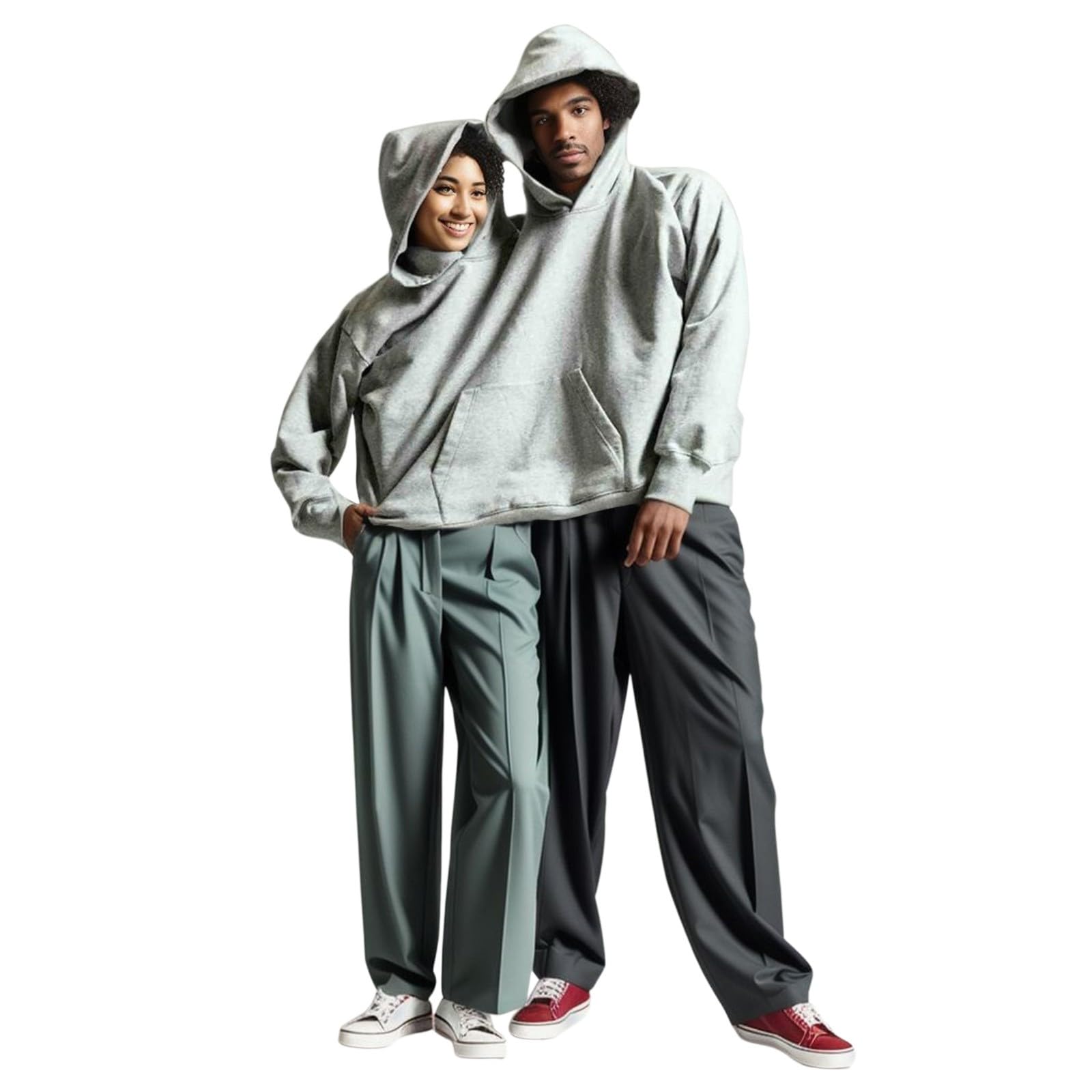 Générique Sweat à Capuche Femme Oversize Coton Doublé Polaire Sweatshirt Automne Douillet Pull Chaud Ample Molleton Cordon Poches Tendance Loungewear Basique A86