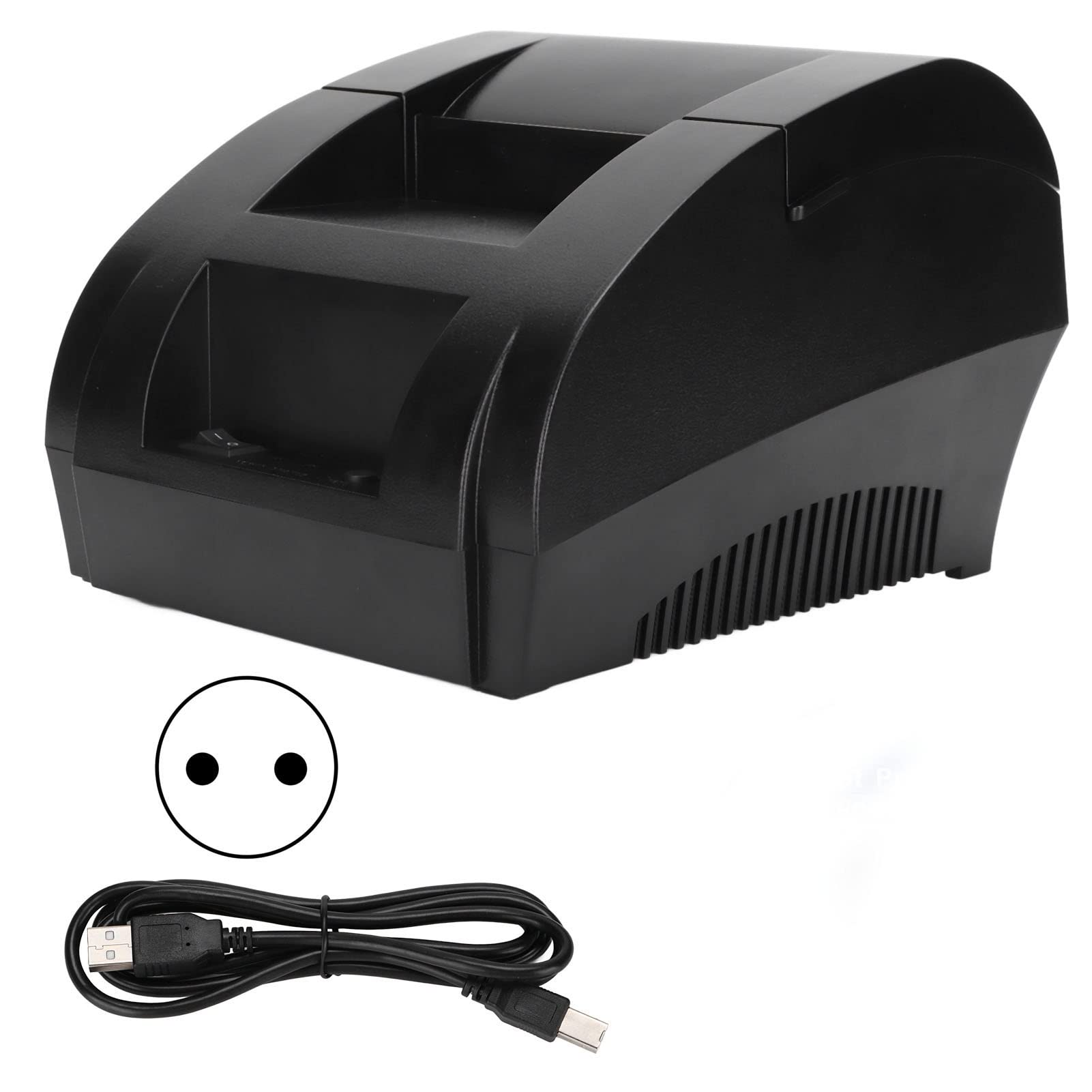 5890K 90mm/s Termiczna Drukarka Etykiet, 58mm Mini Drukarka Paragonów POS, Przenośna Przenośna Drukarka Termiczna, Osobista Drukarka Rachunków Zgodna z, OS, Systemem (Wtyczka UE)