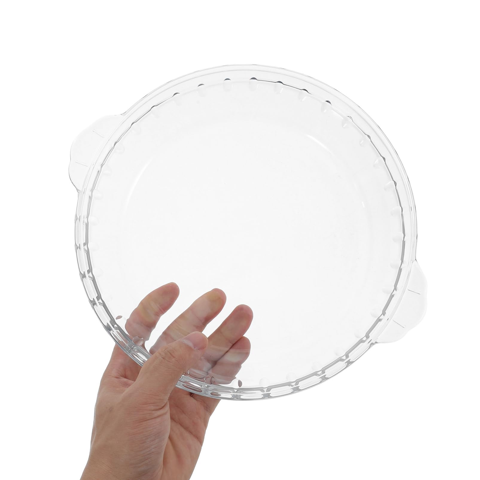 Hemoton Glass Pan Microwave Oven Serving Plate for Appetizers Snacks and Fruit Glass Dish for Steaming and Splatter