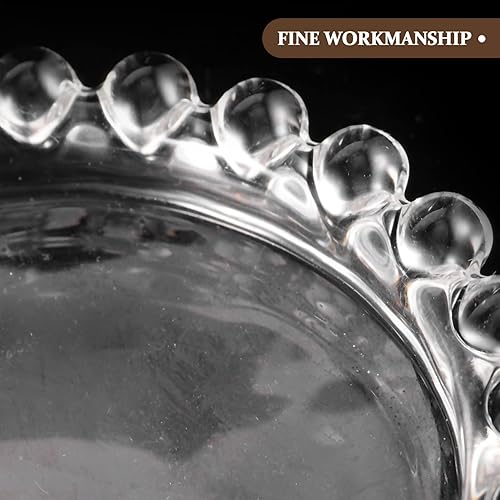 Miniatura 9 de Zerodeko Mini plato para tartas con tapa cúpula de cristal decorativo transparente vitrina centro de mesa soporte para tartas bandeja de aperitivos