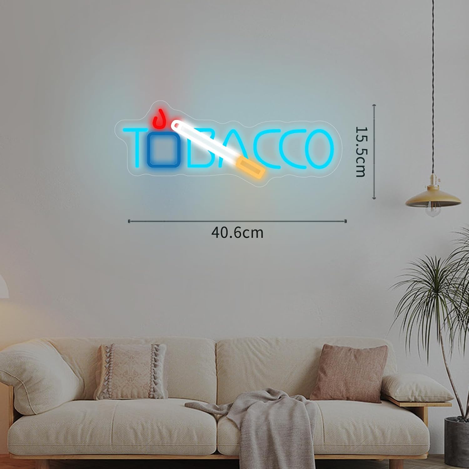 Business Neon Sign Light Up Letters Led Sign for Wall Decor Door Signs Led Decorative Night Signs Decorations for Signboard Display Billboard Grand Opening Gift 16Inch (Tobacco)
