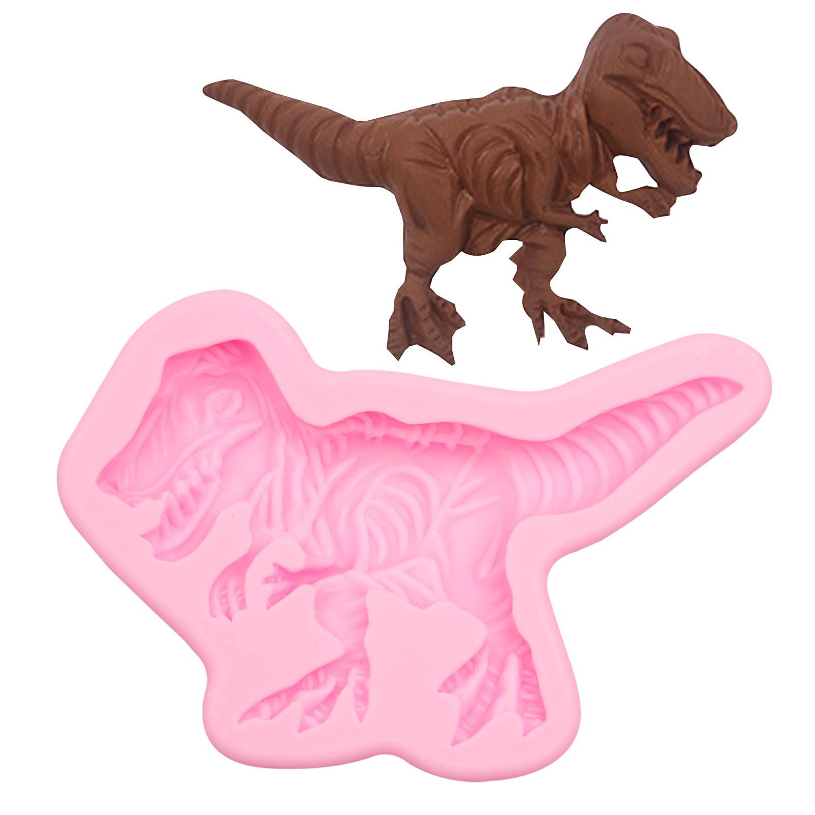 Dinosaur Silicone Mold, Dinosaur Chocolate Fondant Molds for Cake Decoration Candy Cupcake Topper Cake Polymer Clay Crafts Epoxy Resin