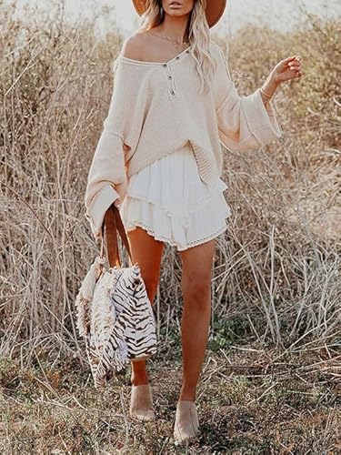 Womens Cute High Waist Mini Skirt Layered Ruffle Tiered Boho Flowy