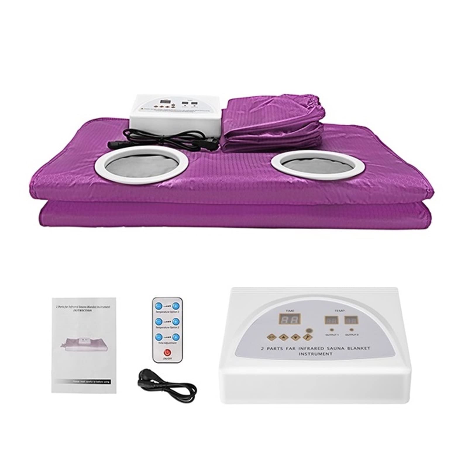 Sauna-Set Ferninfrarot-Saunadecke Dehnbare Digitale Thermal-Saunadecke Body Shaper zur Gewichtsabnahme Fitness-Saunadecke Dampfbad-Saunaofen (Color : Purple, Size : Small)