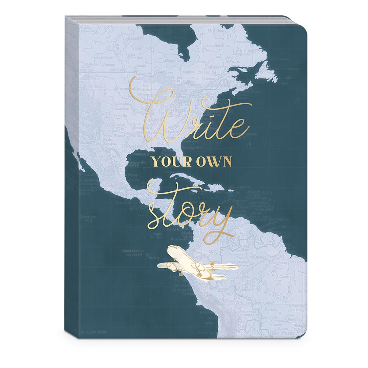 Punch Studio Molly & Rex Going Places Map, Softcover Guided Journal, 208 Pages (32610)