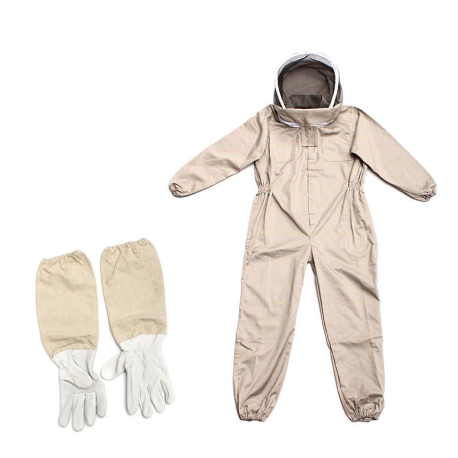 Bee Outfit Bee Gloves Bee Suit Protective Suits Beekeeper Suit Bee Keeper Gear Coveralls Bee Outfit(XXL)