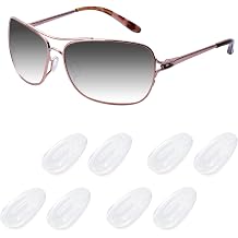 Acefrog 4 أزواج منصات أنف غرفة الهواء المحدثة لتعليقات Oakley OO4079 ، Holbrook Metal OO4123 ، المقياس 6 ، المقياس 8 ، Elmont M L Eyeglass Sunglass ، Slip-on Nose Piece ، Anti-Slip ، Clear