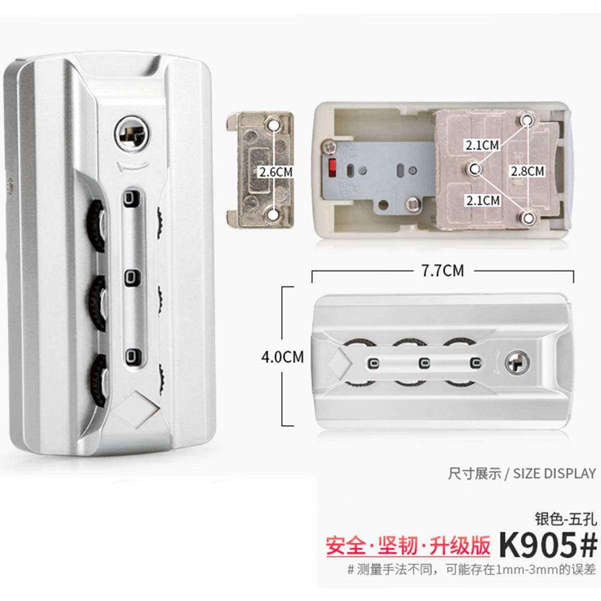 Set di una coppia lucchetti sicurezza con password K905#
