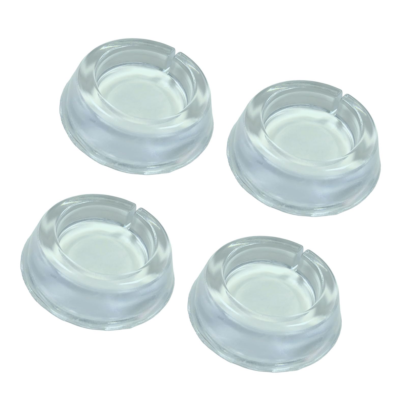 Jazuaiao Of 4 Clear Anti-Slip Bases for Refrigerator Stability and Drain Openings Multi Purpose Throb Dampers