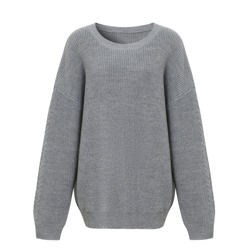 Fashionable and Comfortable Sweater for Man Soft and Lightweight Knitted Top for Any Occasion (Gray,Large)