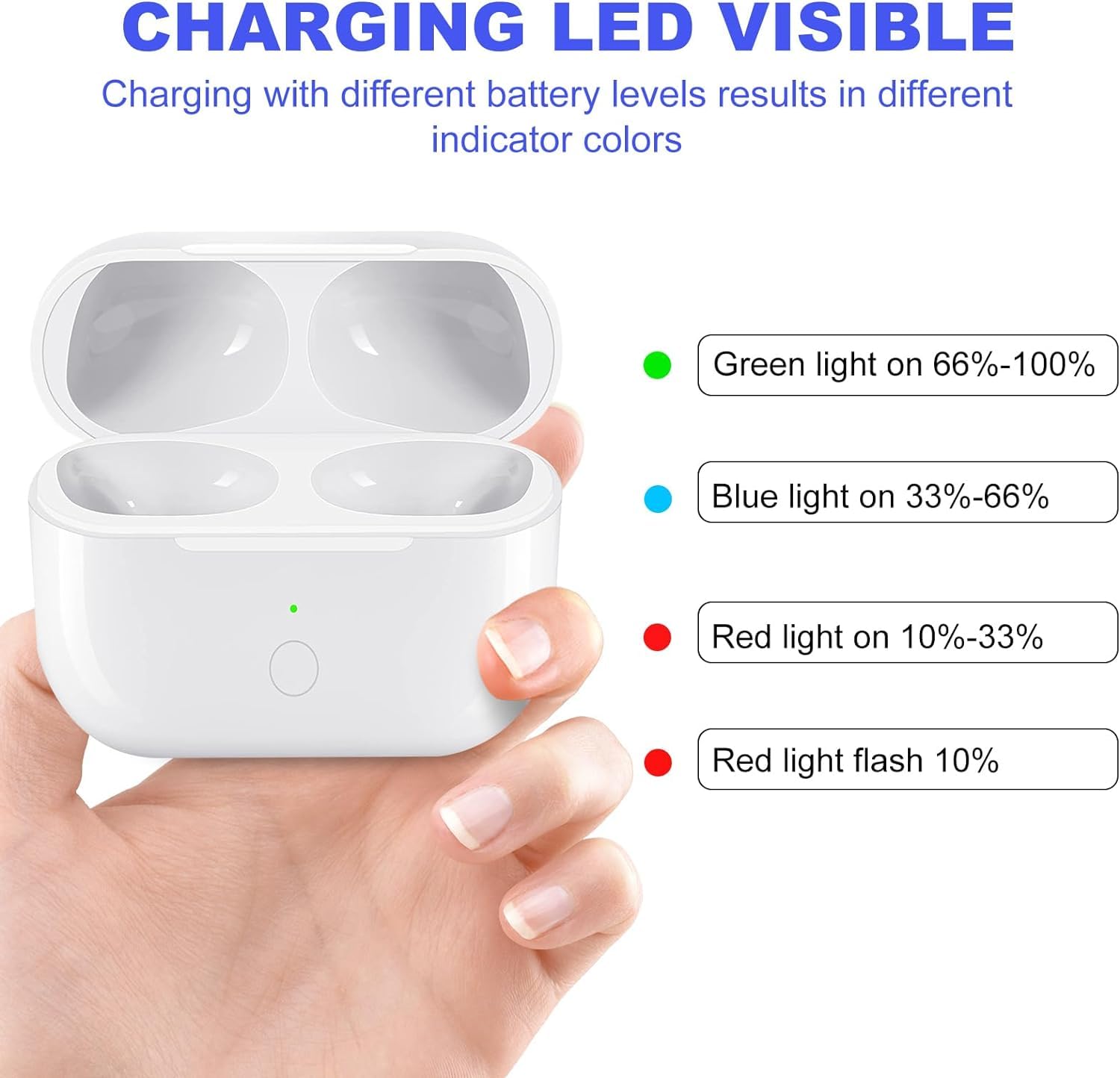 Blue Light Airpods Led Indicator Apple I7s Airpods