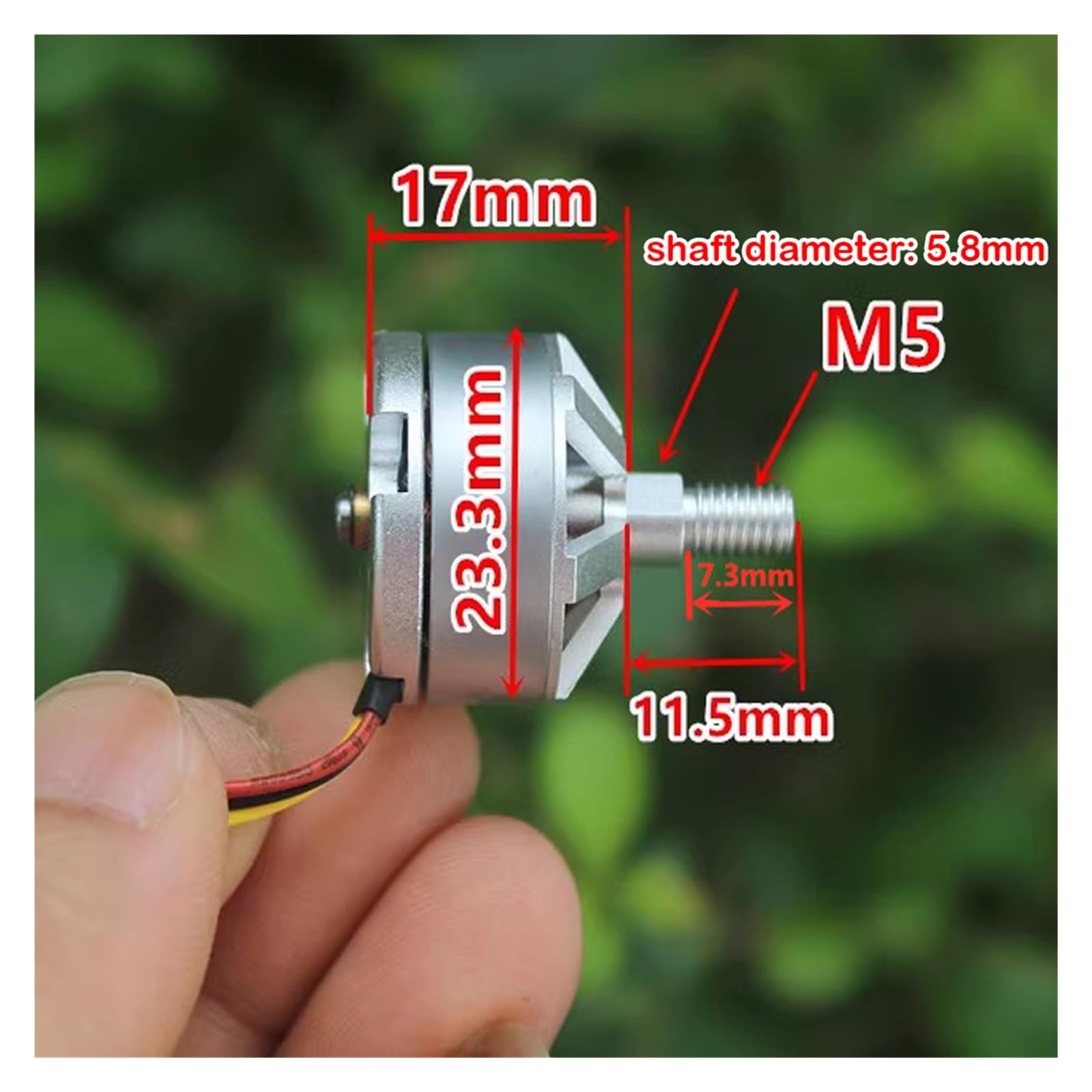 Motore 1800KV 1806 Motore brushless for aeromodello Mini Motore brushless 23mm CW CCW Motore brushless (Size : CCW Screw)