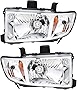 Compatible with Honda Ridgeline Headlights Lamps Set 2009 2010 2011 2012 2013 2014 Halogen Driver and Passenger Side