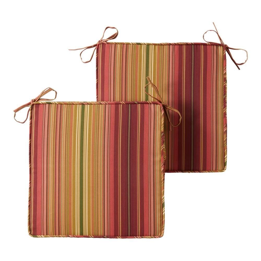 TRP Reversible Outdoor Patio Chair Cushions Set of 2, Size: 18