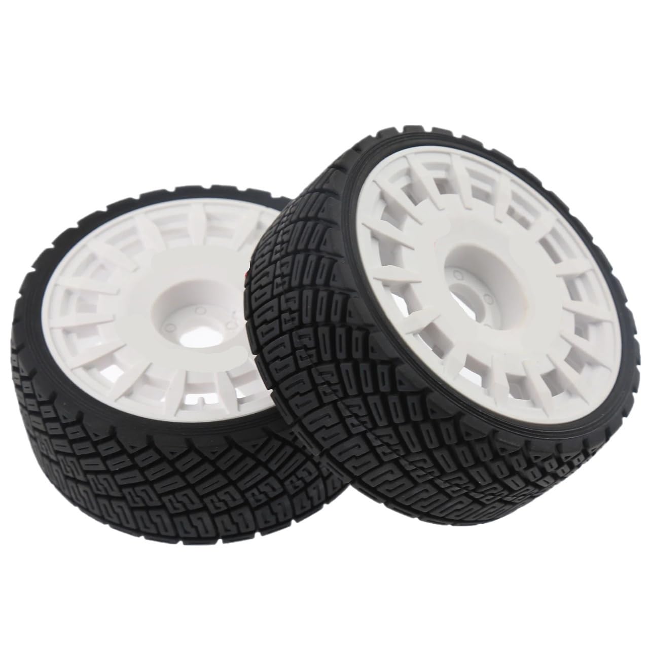 4PZ Gomme Rally RC 100mm 1/7 1/8 Esagono 17mm | ARRMA, Traxxas, Redcat, Team Losi, Kyosho, HPI WR8, HSP(White)