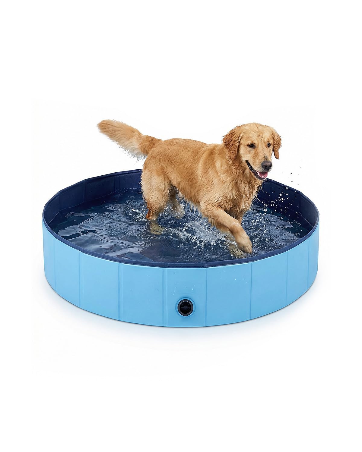 Piscina Plegable para Perros y Mascotas, Bañera Antideslizante de PVC Resistente, Piscina Portátil para Perros Grandes y Pequeños, Piscina Infantil para Jardín y Exterior,120 x 30 cm