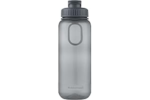 Rubbermaid Essentials 32oz Gray Plastic Water Bottle with Chug and Sip Lid 2-Pack