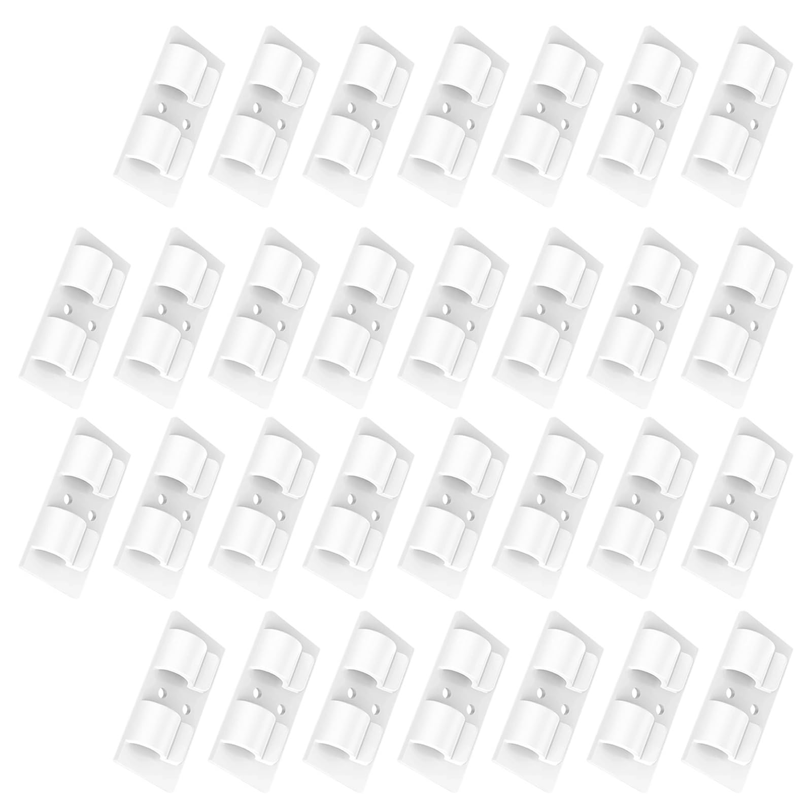 SHYYOULQE 30Pcs Christmas Lighting Hanging Hook Heavy Duty String Light Clip Replacement Patio Decorative Cord Holders Waterproof Adhesive Strips String Light Clip
