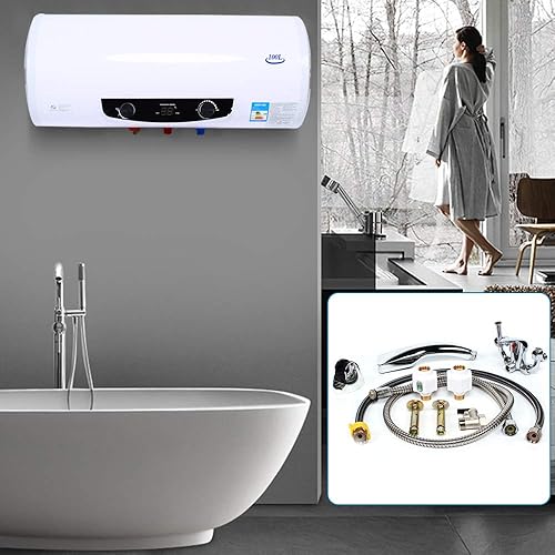 Miniatura 5 de PIAOCAIYIN Calentador de agua caliente eléctrico, calentador de agua de control completamente automático para ducha, calentador de 100 L, calentador