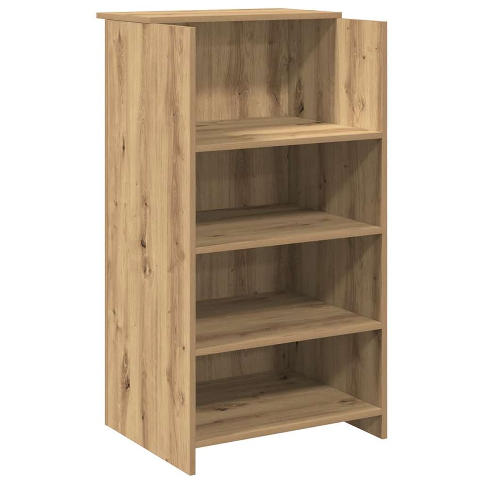 Homgoday Banco Reception con Armadietti 155x50x1035 cm Rovere Artigianale - Scrivania per Ufficio con Ampio Spazio di Archiviazione Truciolato Resistente Facile Montaggio