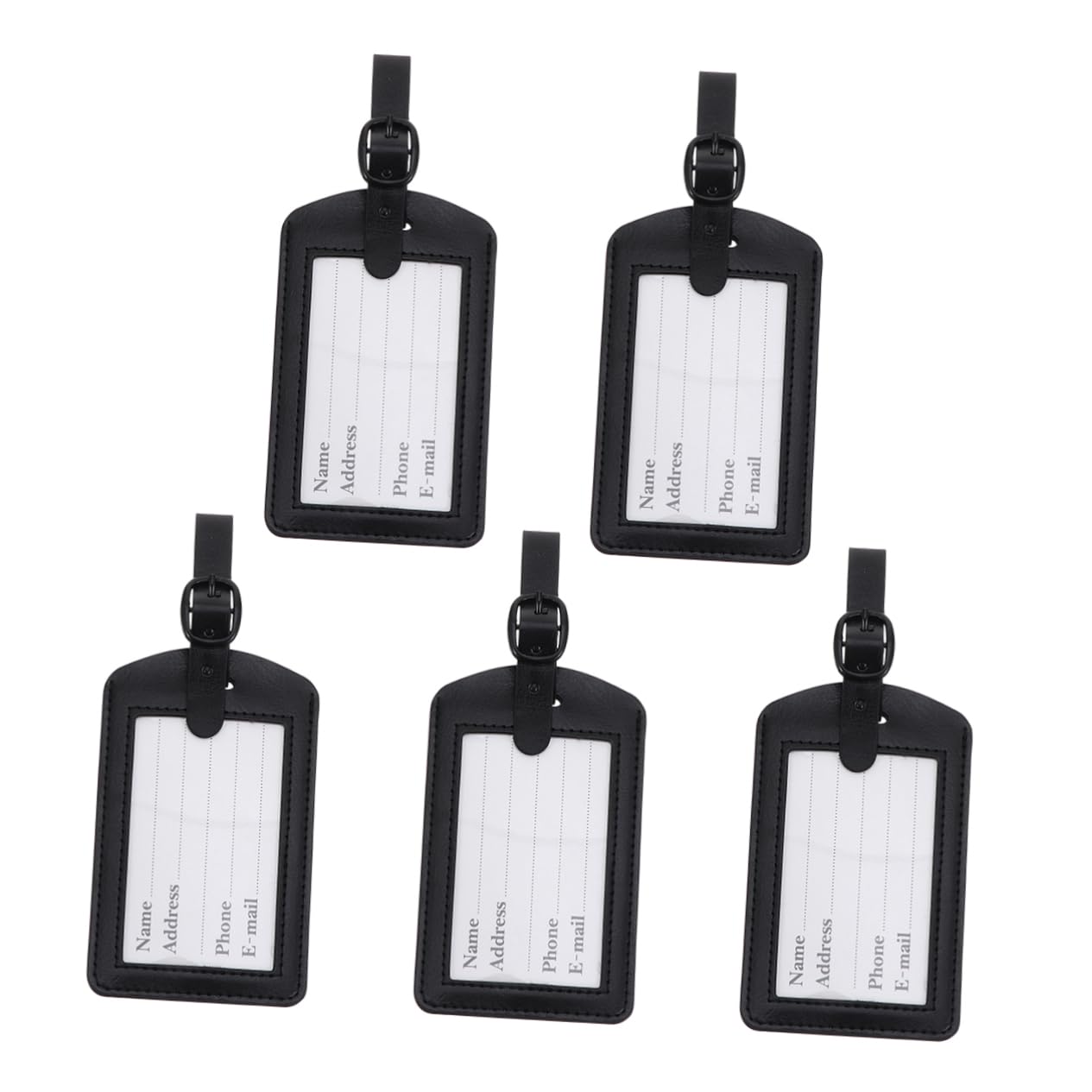 Healvian 2 Set Targhette Pu Per Valigie Etichette Identificativper Bagaglio Resistenti Per Valigie Borse 5 Pezzi*2