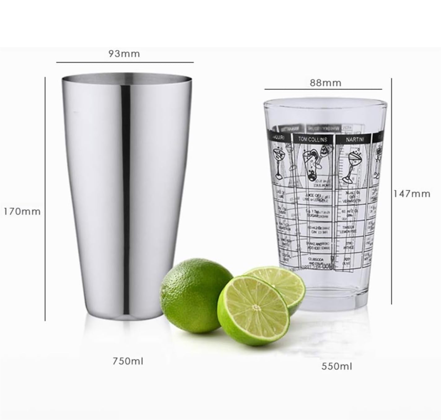 Shaker Koktajli 10 Szt. Zestaw Do Mieszania Koktajli Boston Shaker Kit Akcesoriów Zestaw Barowy